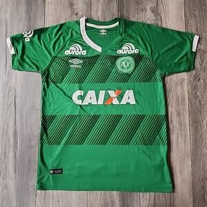 Umbro Chapecoense Home 2016 Soccer Short Sleeve Green Jersey - SZ S